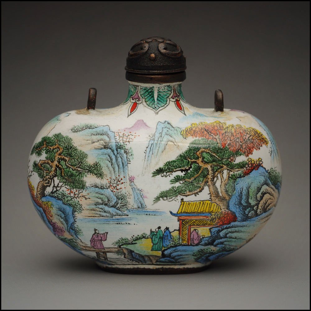 A Chinese Enamel on Copper Snuff Bottle (1 of 3)