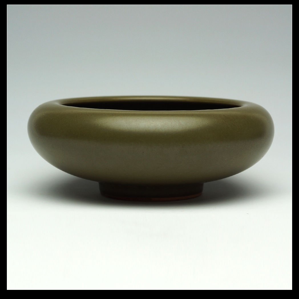 17th Qing Dynasty TEA DUST GLAZE PORCELAIN PEN WASH (1 of 4)