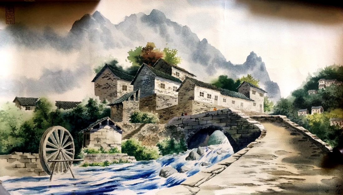 WU GUANZHONG, CHINESE INK AND COLOR PAINTING (1 of 4)