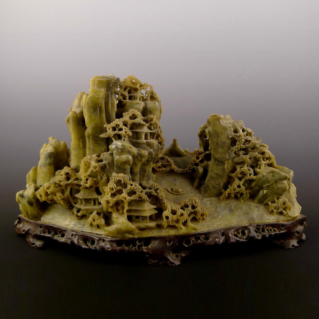 An Estate Chinese Mountain-view Fortune Table Display (1 of 7)