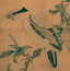 Antique Chinese ink and color painting on silk