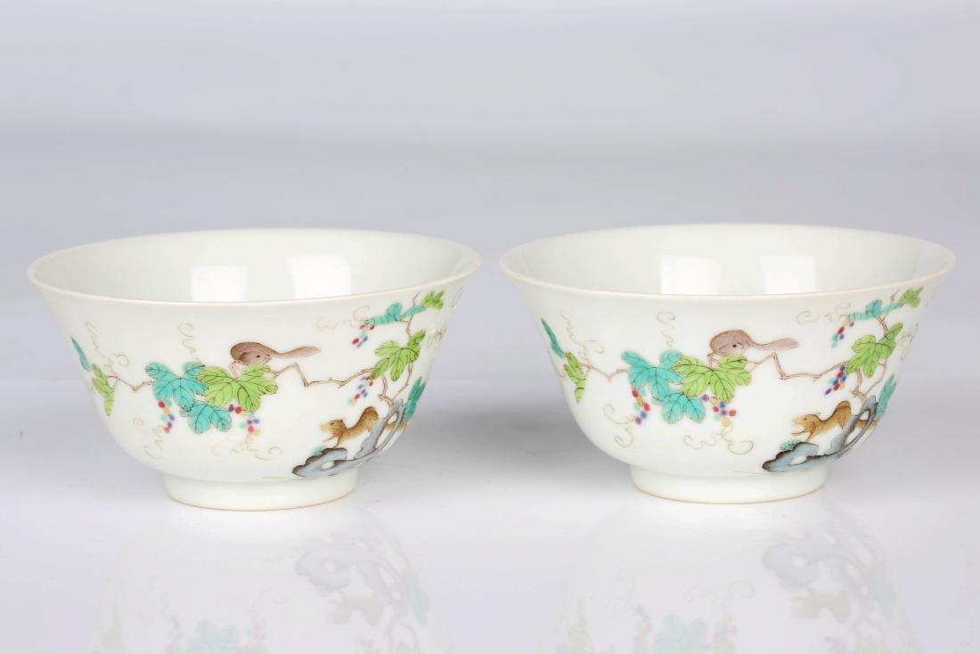 Chinese famille rose porcelain floral print  bowl (1 of 8)