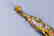 Gilt bronze hook Crawl Dragon inlaid jade gem belt buck - 3
