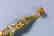 Gilt bronze hook Crawl Dragon inlaid jade gem belt buck - 6