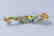 Gilt bronze hook Crawl Dragon inlaid jade gem belt buck - 8
