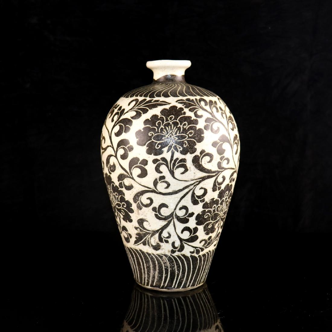 CIZHOU KILN PORCELAIN MEIPING: H:32CM WIDTH:23CM