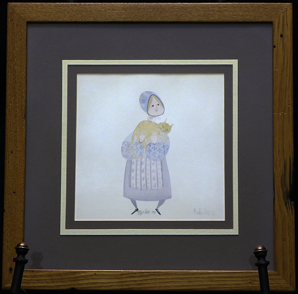 Woman Holding Cat by P. Buckley Moss (1 of 4)