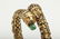 18K Yellow Lions Head Bangle with Emerald and Diamonds - 2