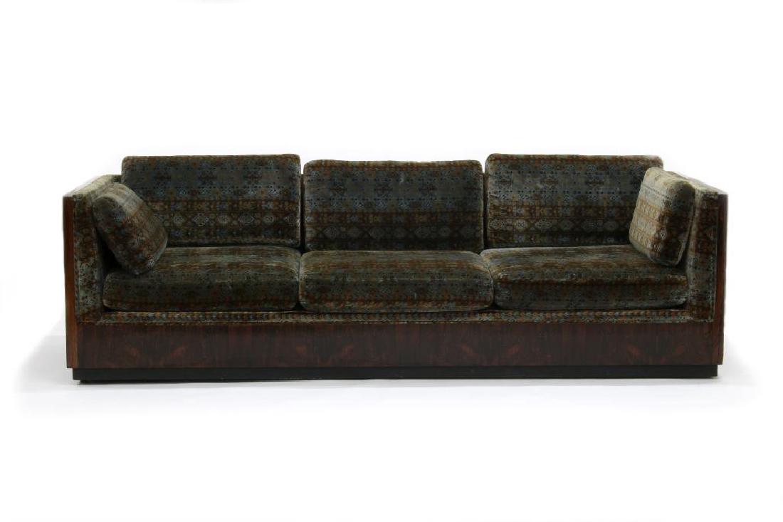 Milo Baughman Rosewood Sofa Jack L. Larsen Upholstery (1 of 3)