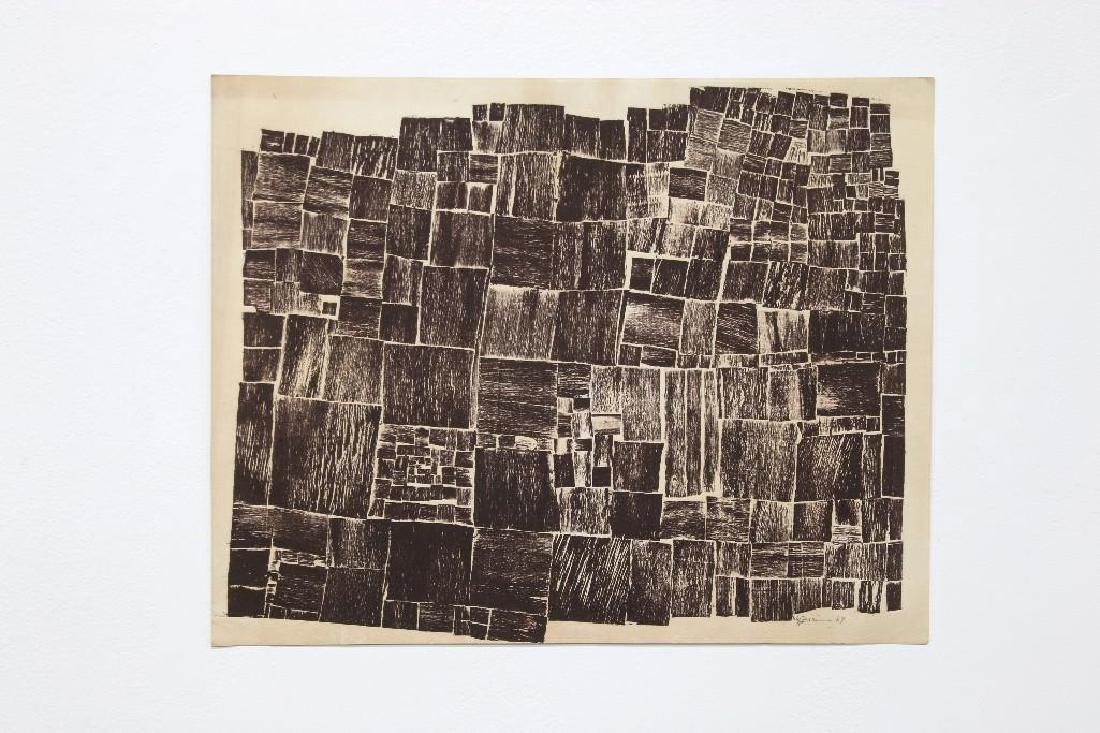 Hashmi Zarina ( b. 1937) Hand Signed AP Print 1969: Hashmi Zarina (b. 1937) New York/India. Hand signed artist proof.