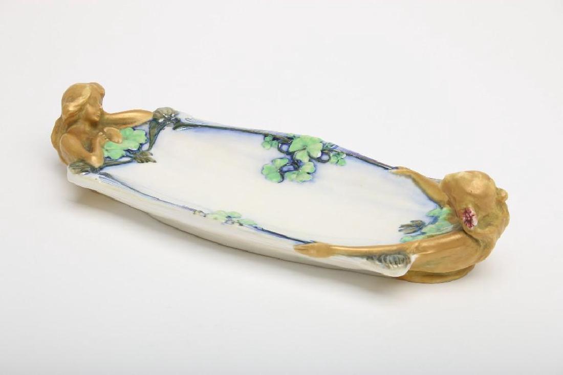 Ernst Wahliss Amphora Art Nouveau Figural Vanity Tray (1 of 8)