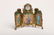 Art Nouveau Tri-fold Portrait Panel Vanity Desk Clock