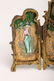 Art Nouveau Tri-fold Portrait Panel Vanity Desk Clock - 3