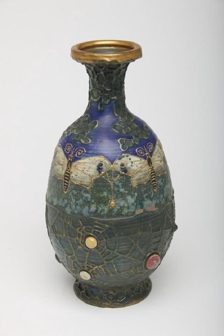 Ernst Wahliss Amphora Butterfly and Spiderweb Seramis (1 of 8)