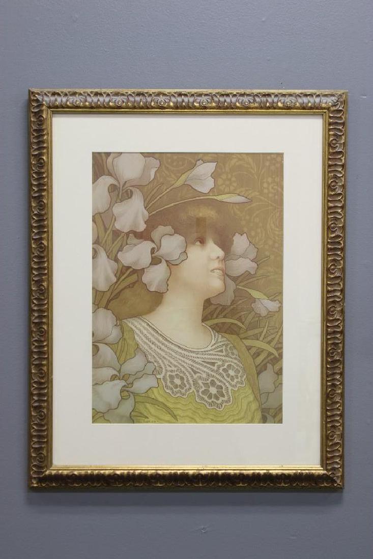 Paul Emile Berthon Art Nouveau Portrait Sarah Bernhardt (1 of 4)