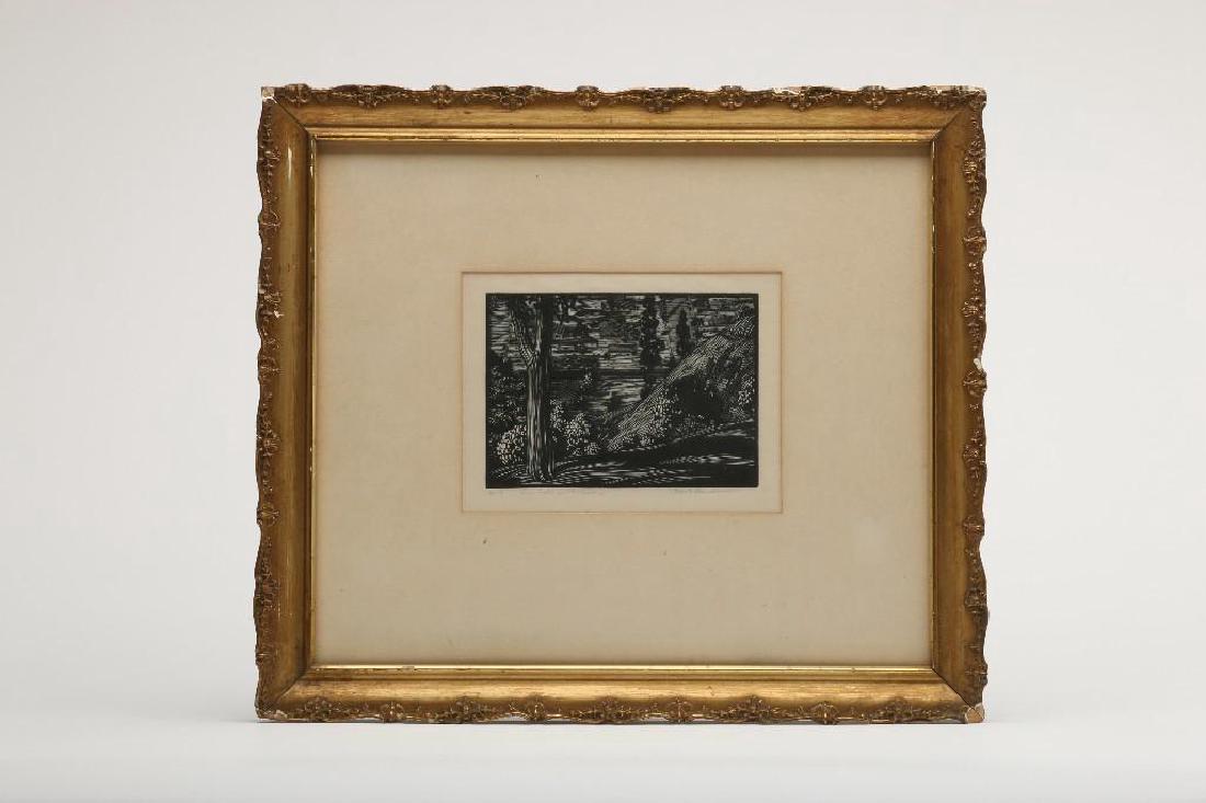 Paul Landacre Woodcut Sunlight in the Valley Signed (1 of 9)