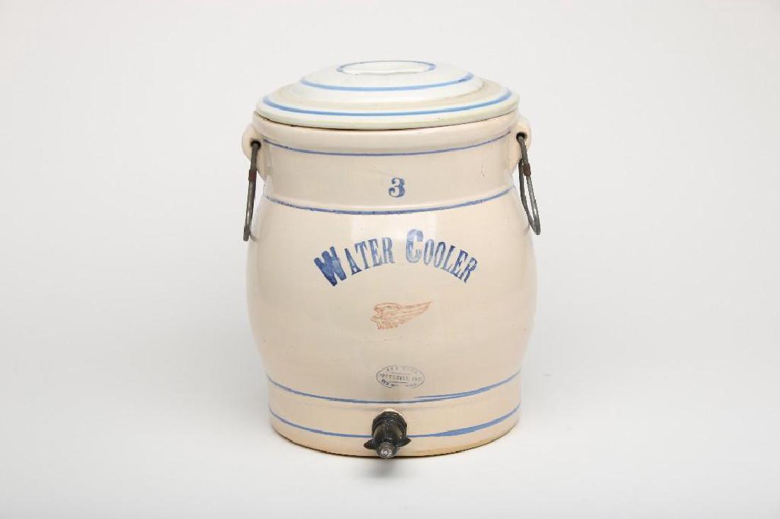 Red Wing Crock 3 Gallon Water Cooler with Cover