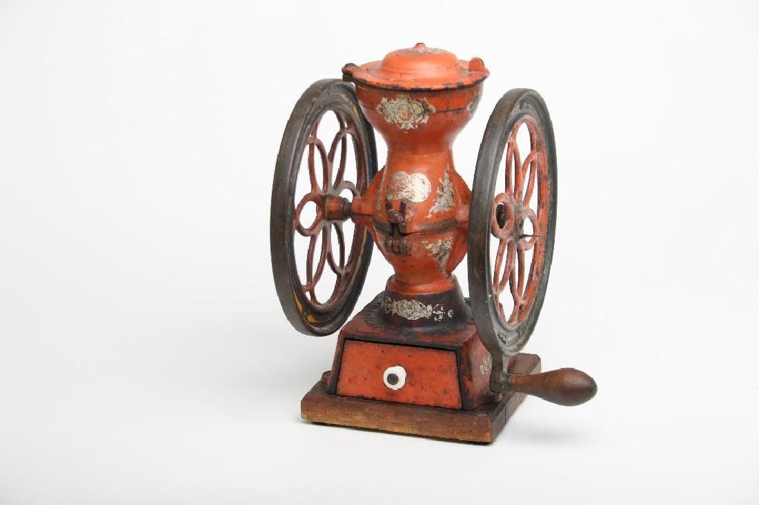 Vintage Enterprise Mfg Model No. 2 Coffee Grinder Red