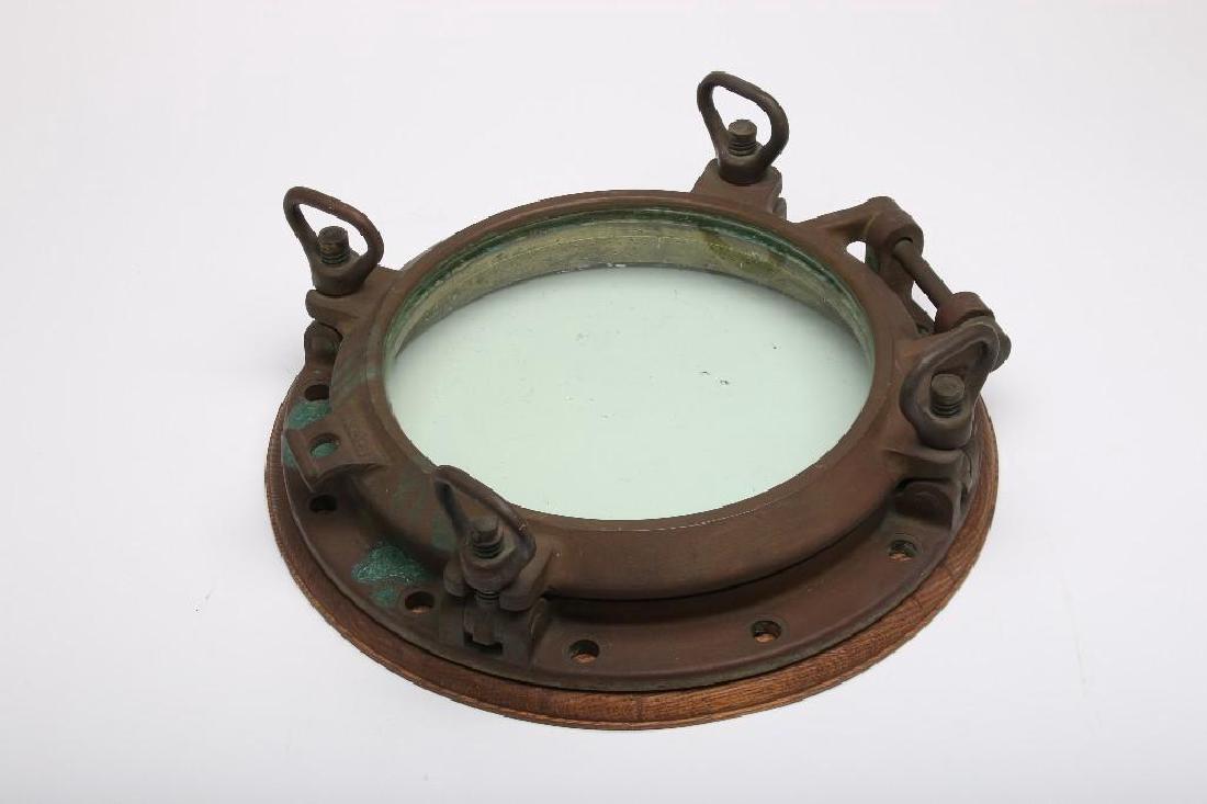 Large Vintage Bronze Porthole Ships Window (1 of 2)