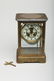 Antique Gilbert Brass Crystal Regulator Mantle Clock