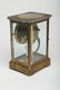 Antique Gilbert Brass Crystal Regulator Mantle Clock - 4