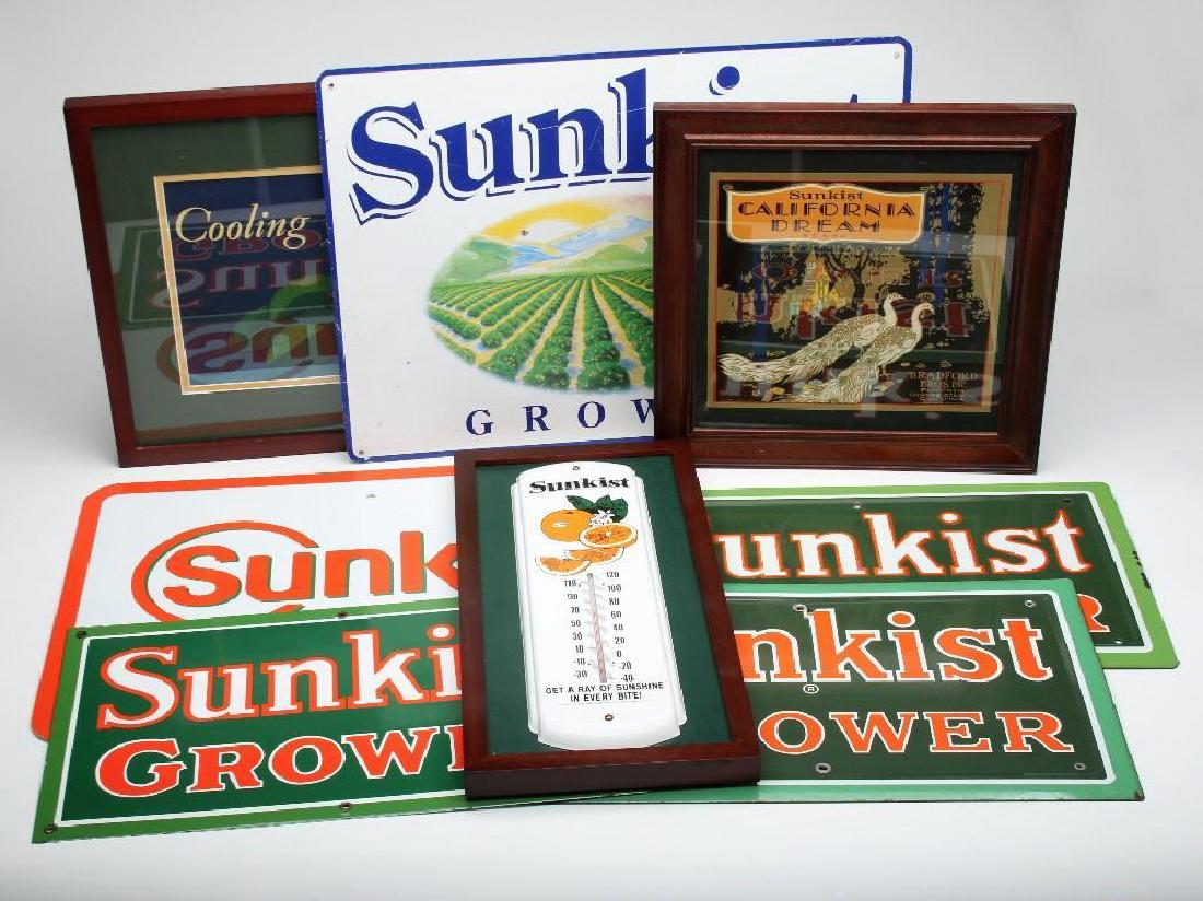 Group Eight Sunkist Grower Enamel Advertising Signs Ads (1 of 7)