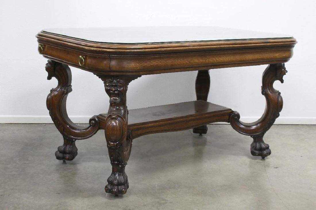 Carved Figural Wooden Library Table Desk RJ Horner (1 of 2)