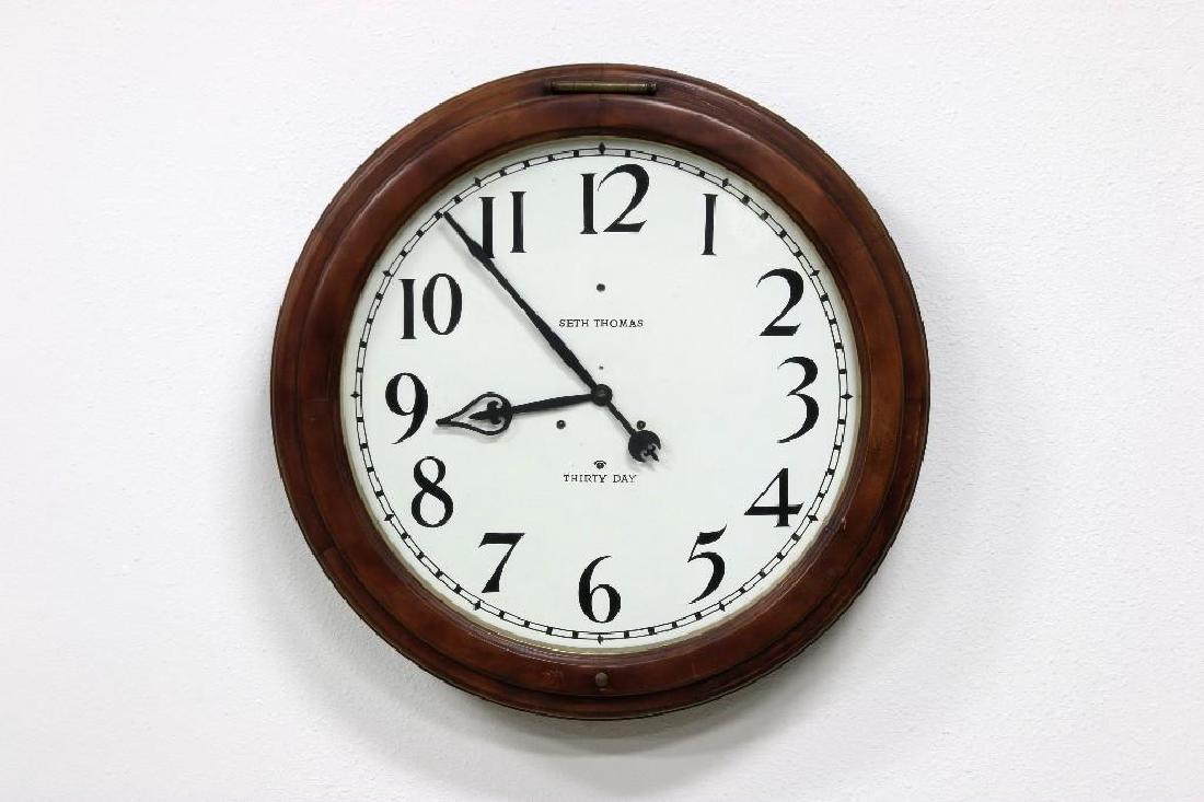 Large Seth Thomas 30" Arcade 30 Day Wall Clock (1 of 1)