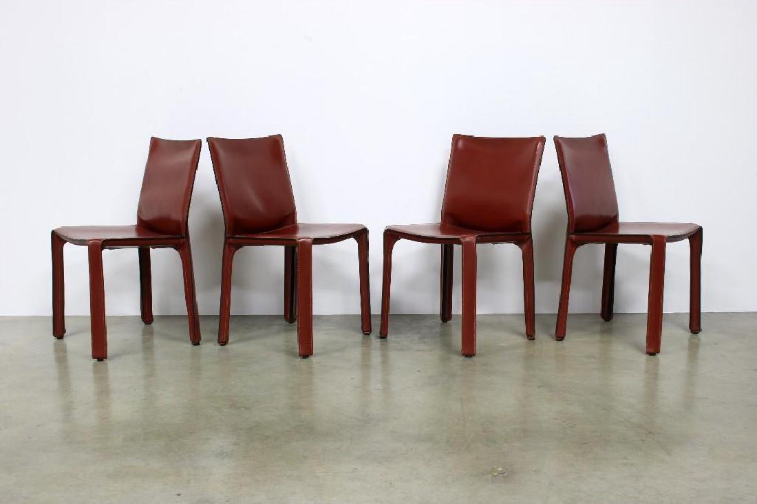 Mario Bellini Red Cab Leather Chair Cassina Italy (1 of 6)