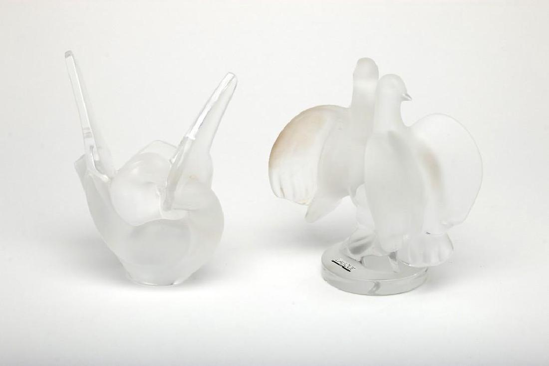 Lalique Crystal Doves Ariane Sculpture and Sylvie Vase (1 of 7)