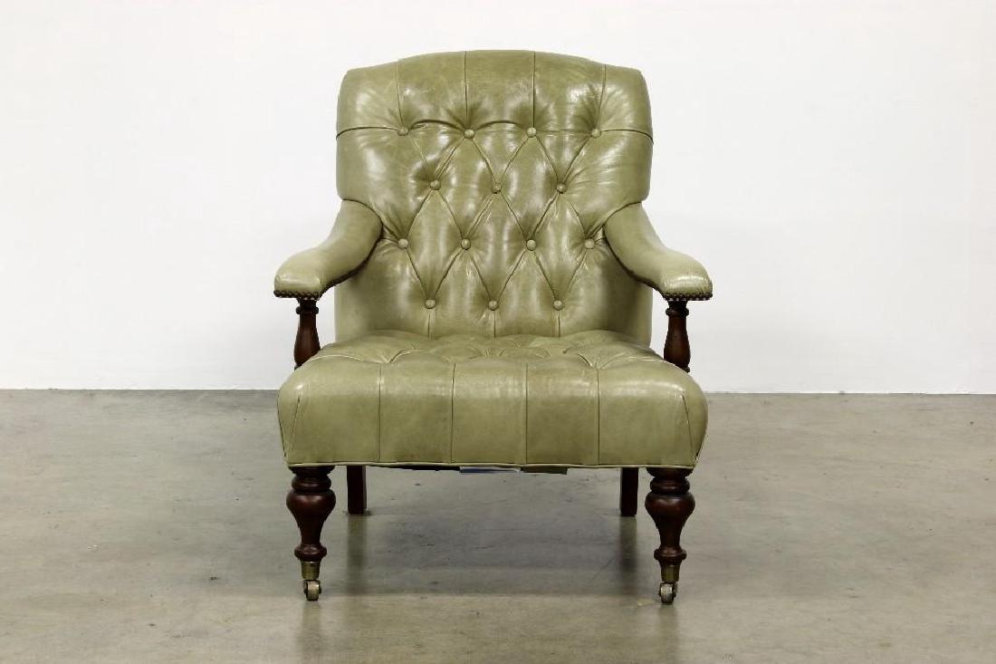 Chesterfield Style Tufted Leather Armchair (1 of 3)