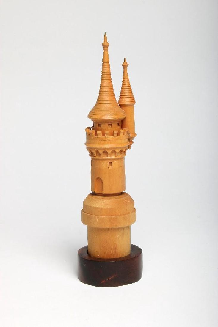Original Disneyland Castle Miniature Wood Turret Model (1 of 4)