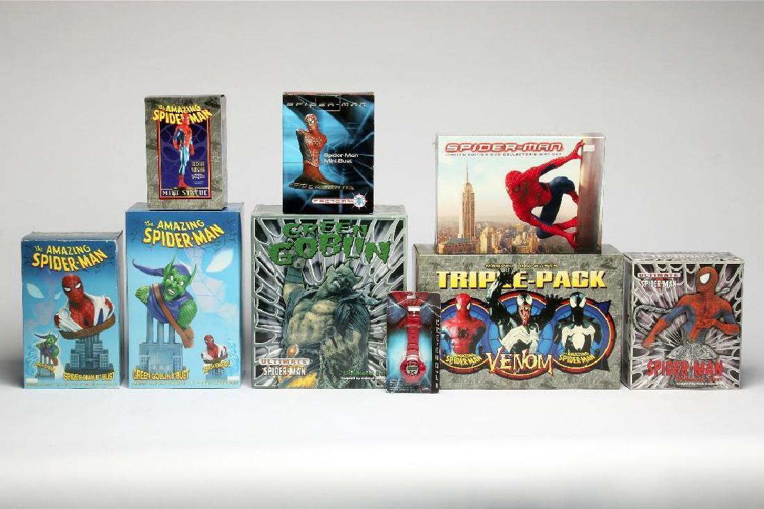 Lot of 11 Spider-Man Busts Statues Ltd Ed DVD Etc (1 of 3)