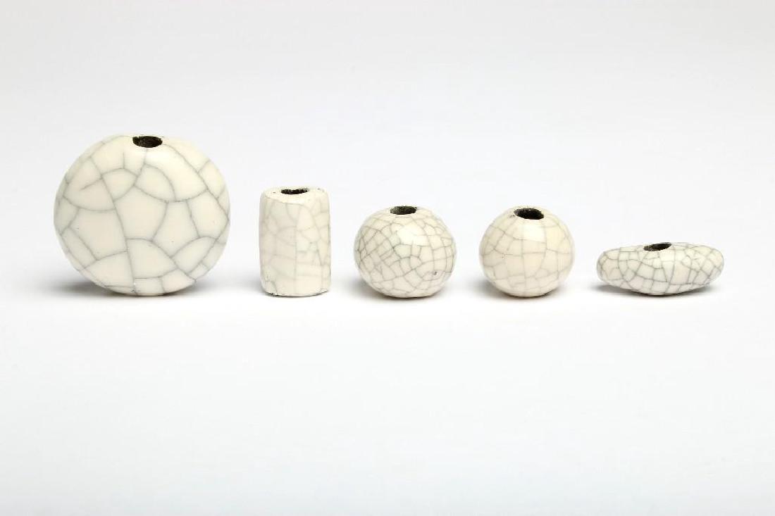 Doyle Lane California Pottery Handmade Clay Beads White (1 of 1)