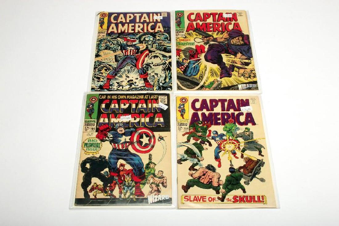 Lot of 4 Marvel Silver Age Captain America Comic Books (1 of 1)