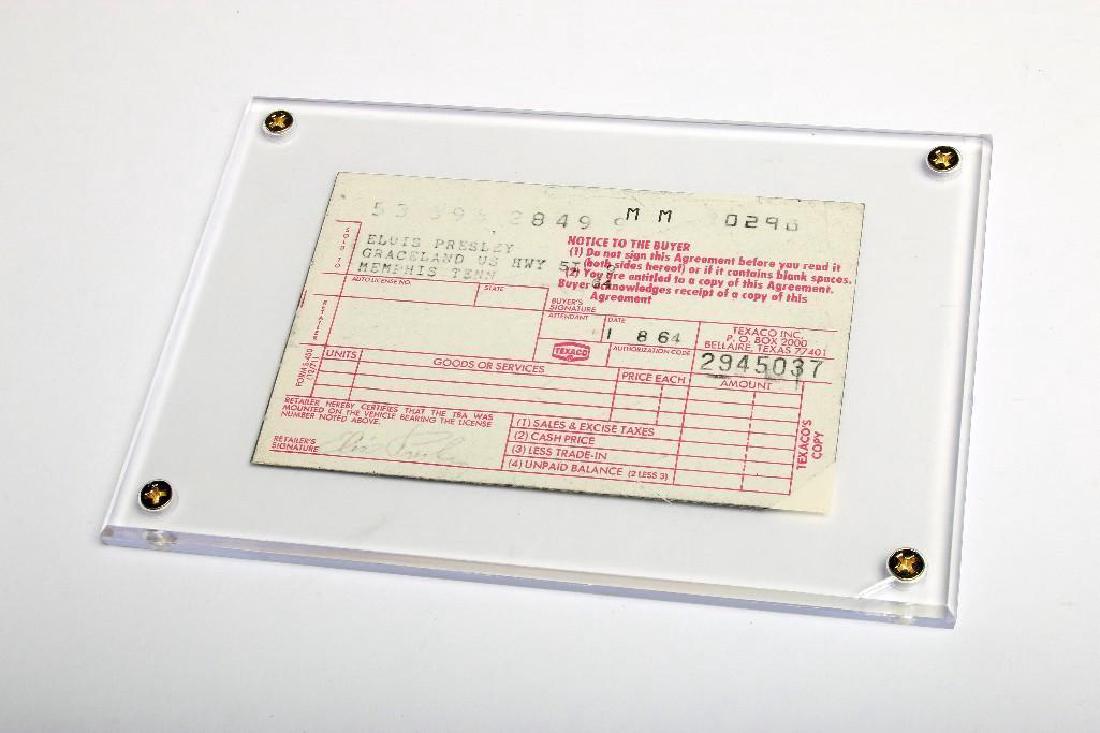 Elvis Presley Texaco Receipt Copy Birthday Signature (1 of 3)