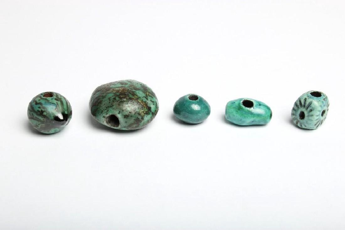 Doyle Lane California MCM Handmade Beads Teal Glaze (1 of 1)