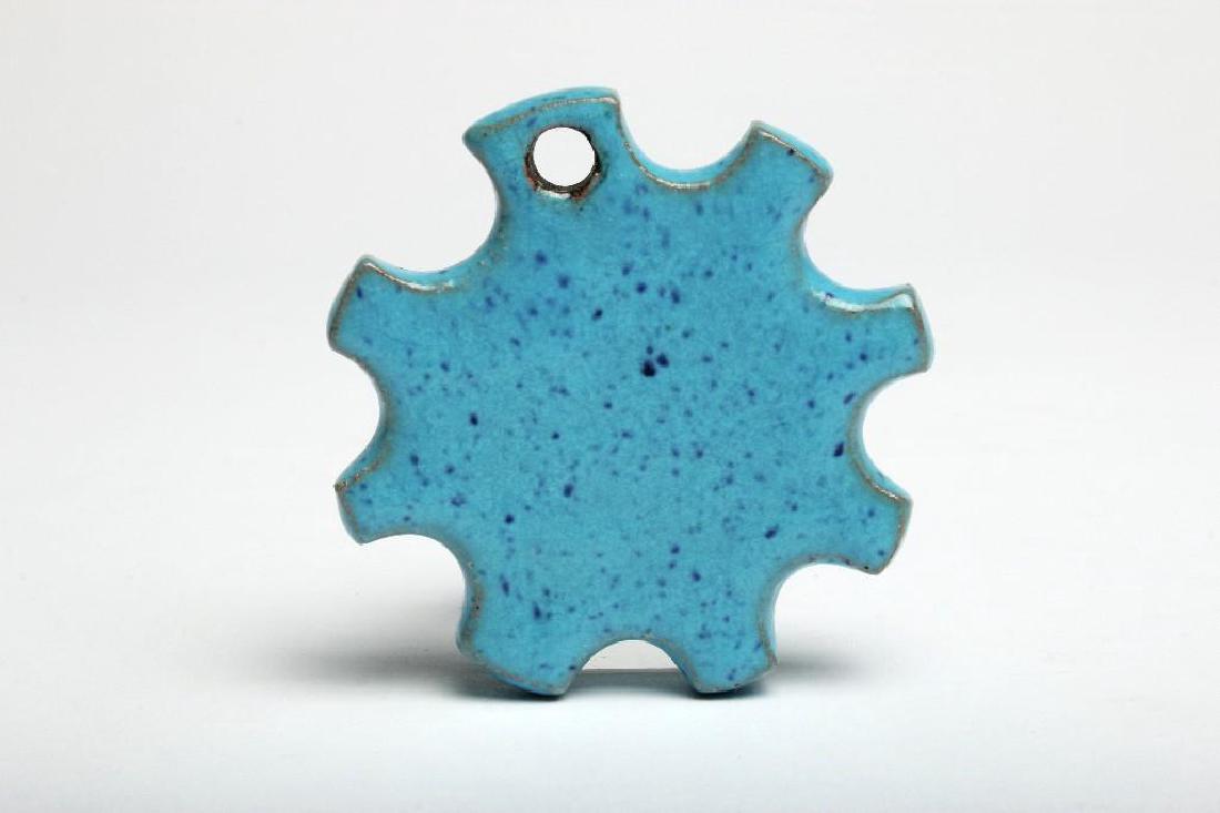 Doyle Lane California Pottery Glazed Pendant Blue (1 of 3)