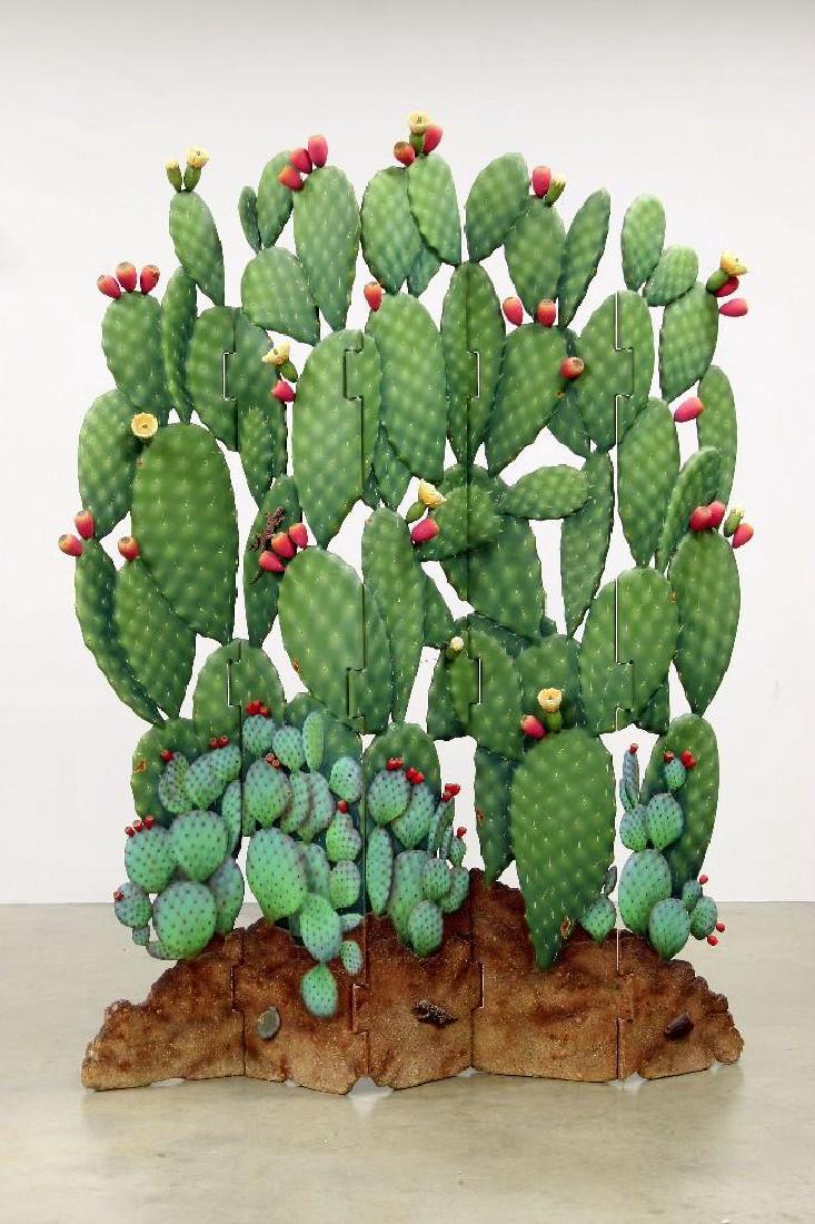 Zweifel Functional Art Folding Screen Flowering Cactus (1 of 6)