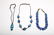 Doyle Lane Ceramic Handmade Beaded Necklace Blue Group