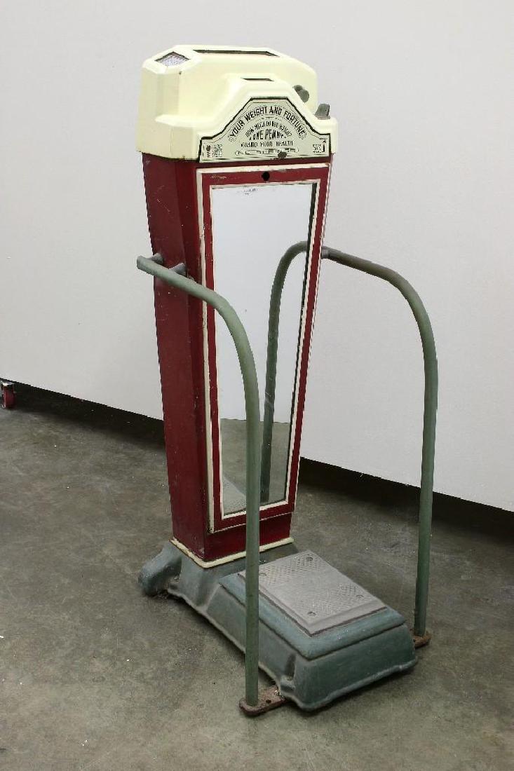 Vintage Penny Weight And Fortune Telling Scale