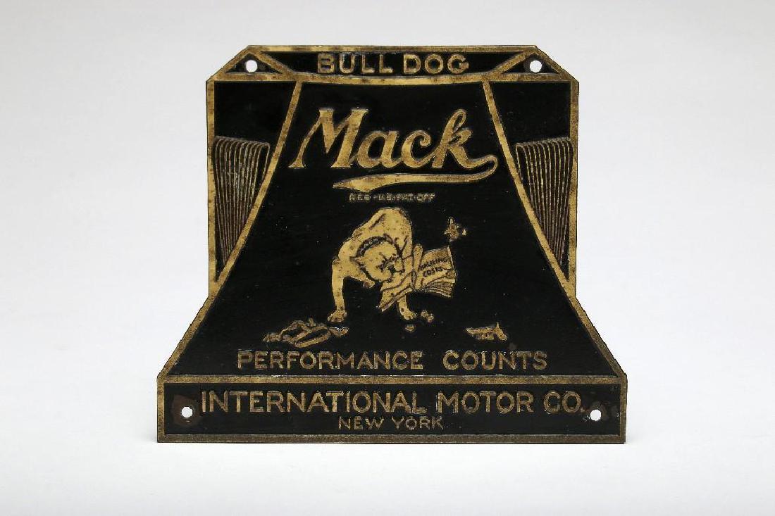 Brass Bulldog Mack Truck Plaque International Motor Co.: Brass Bulldog Mack Truck Plaque International Motor Co. 6.75 in. H x 8 in. W