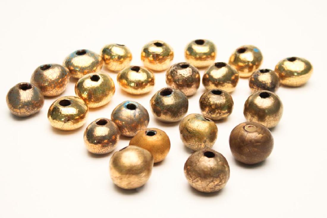 Doyle Lane MCM Studio Pottery Beads, Metallic Gold, 12 (1 of 5)
