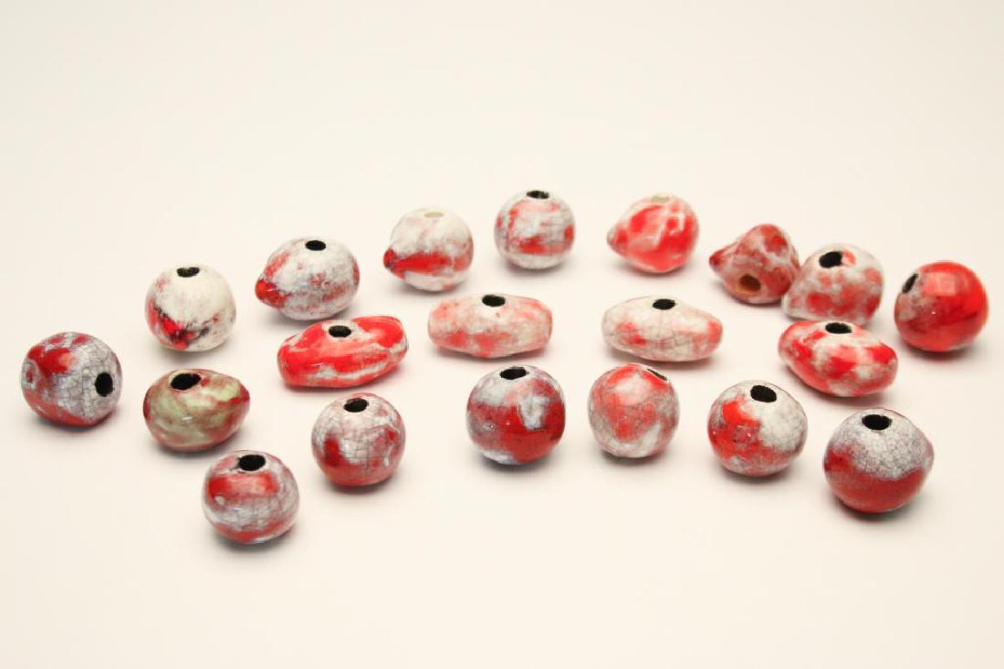 Doyle Lane MCM Studio Pottery Beads, White Crackle, 20 (1 of 5)