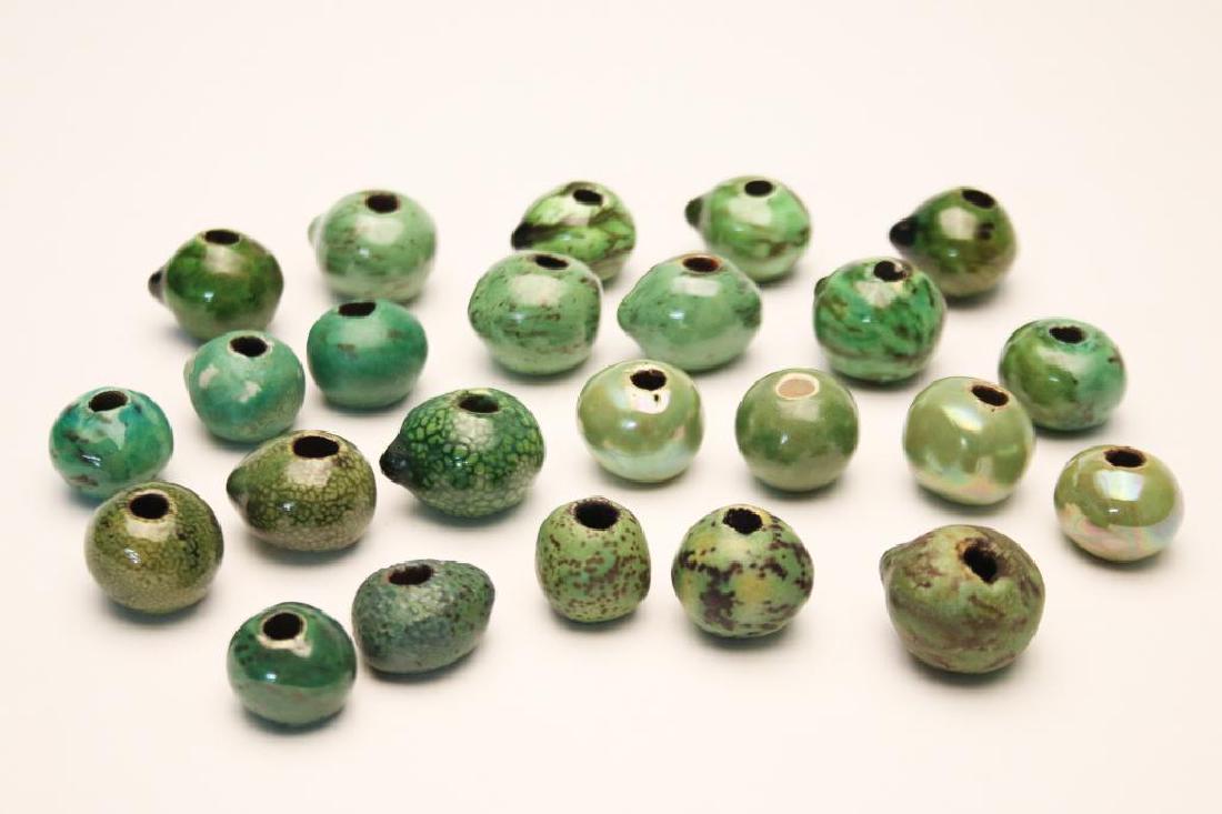 Doyle Lane MCM Studio Pottery Beads, Lime Green, 24 (1 of 7)