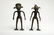 Pair of African Bronze Cameroon Figures Attribute Tikar