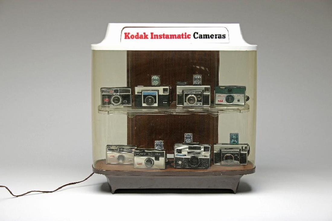 Illuminated Kodak Instamatic Camera Display + 8 Cameras (1 of 4)