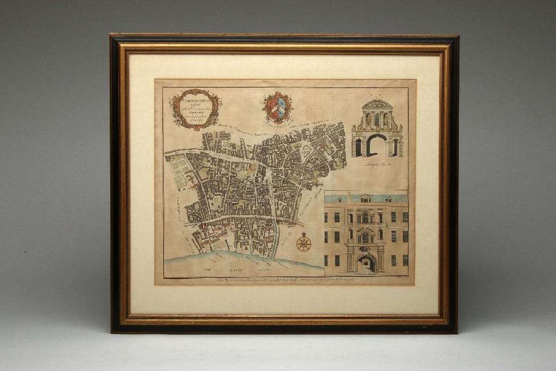 London Farrington Ward Aquatint Map B. Cole Engraving (1 of 6)