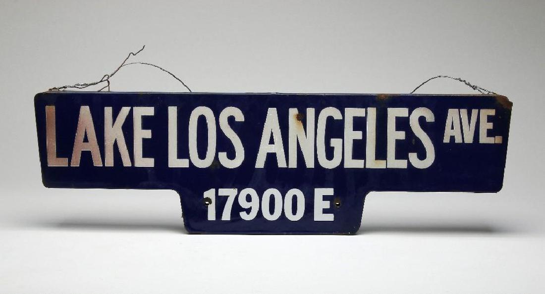 Lake Los Angeles Authentic LA Metal Street Sign (1 of 2)