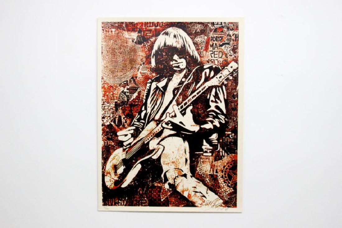 Shepard Fairey Signed Johnny Ramone Red Screen Print (1 of 7)